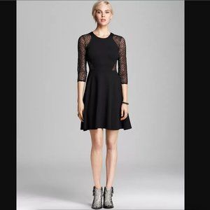 French Connection Vienna Lace Jersey Dress